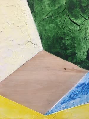 Detail of a painting on wood, 2016.