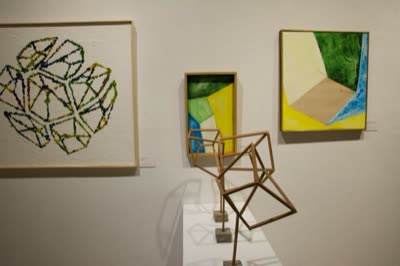 Wooden sculpture with paintings, 7 April 2016.
