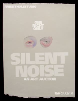 SILENT NOISE: An Art Auction, card, 3 June 2010.