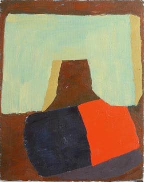 Liz Ainslie, Collected, Placed V, 2007, oil on canvas, 24 × 19 in.