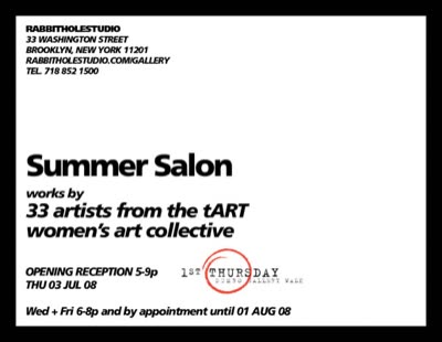Invitation card (back), July 2008.