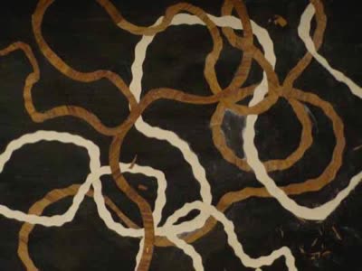 Yasmin Spiro, Untitled, 2008, tar paper, papyrus and parchment paper, 14 × 20 in.
