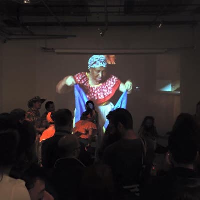 A dancer at Rostros Sonoros, 4 October 2015.