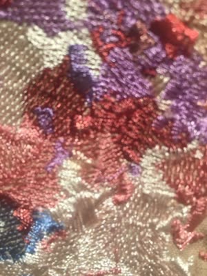 Embroidered textile, detail, 20 April 2016.