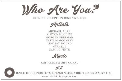 Show card with the artists, 5 June 2014.