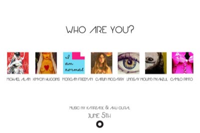 Show card with the artists, 5 June 2014.