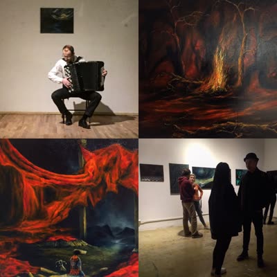 Ivan Filipchyk’s concert among his paintings, 24 March 2016.