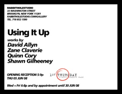 Show card (back), 2008.