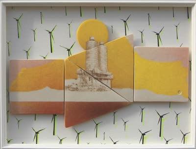 David Allyn, ceramic tile relief, 2008.