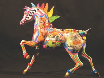 Quinn Corey, painted and collaged horse assemblage, 2008.