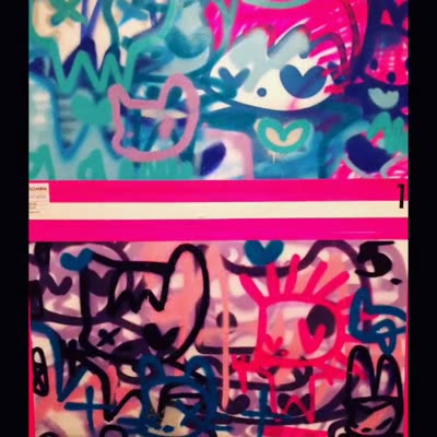 Graffiti canvases, 21 July 2016.