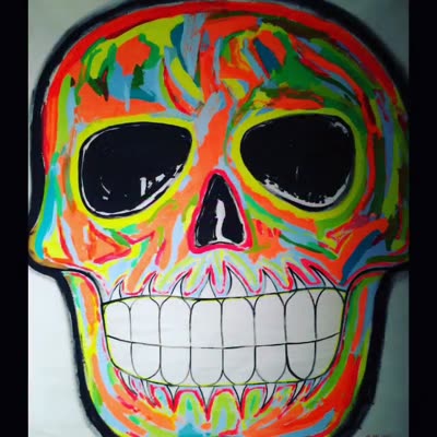 Skull painting, 21 July 2016.