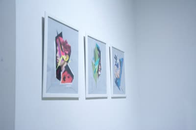 Framed collages by Lauro Samblás, 10 February 2016.