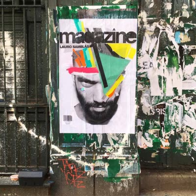 The MAGAZINE poster on a street wall, February 2016.