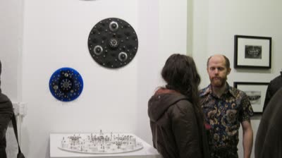 Opening reception, with wall pieces by Richard Lund, 4 February 2010.