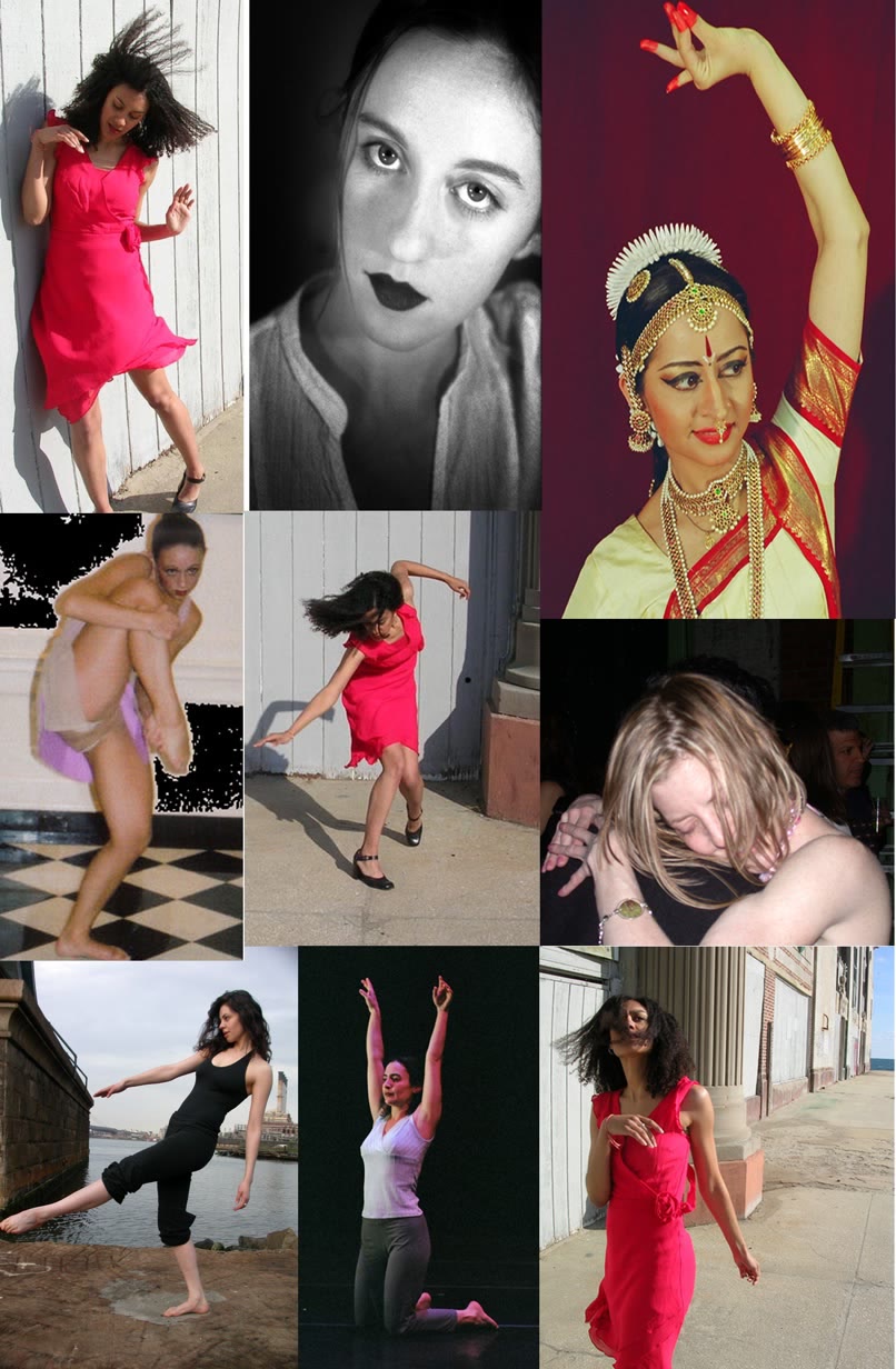 Postcard for The Annunciation of Venuses: a collage of photographs of the dancers
